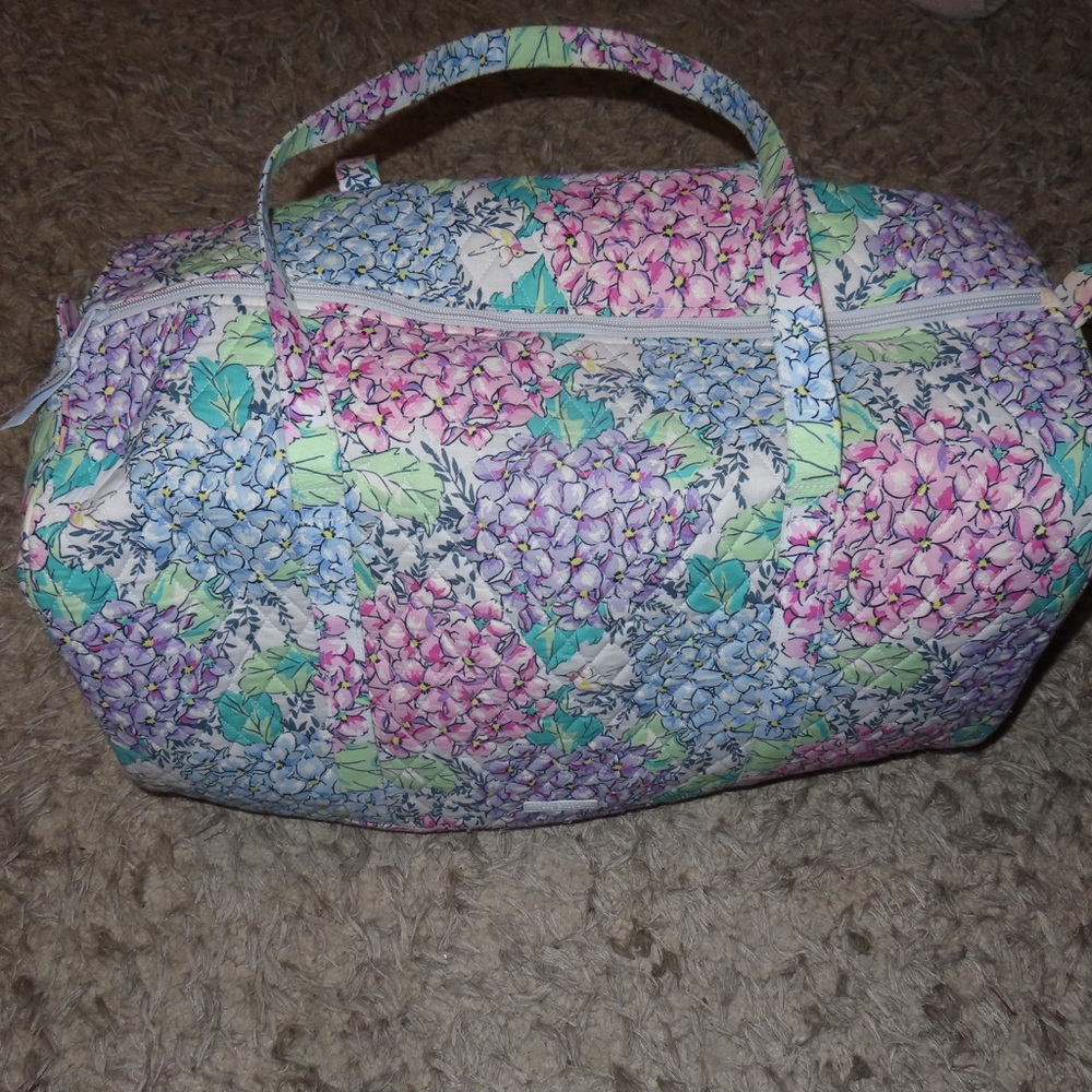 Vera Bradley Floral Travel Bag in Pink, Blue, and Green